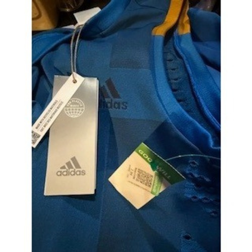 Adidas Tennis Dress Blue Sleeveless Athletic A-Line Size L NWT‎ - Picture 9 of 9
